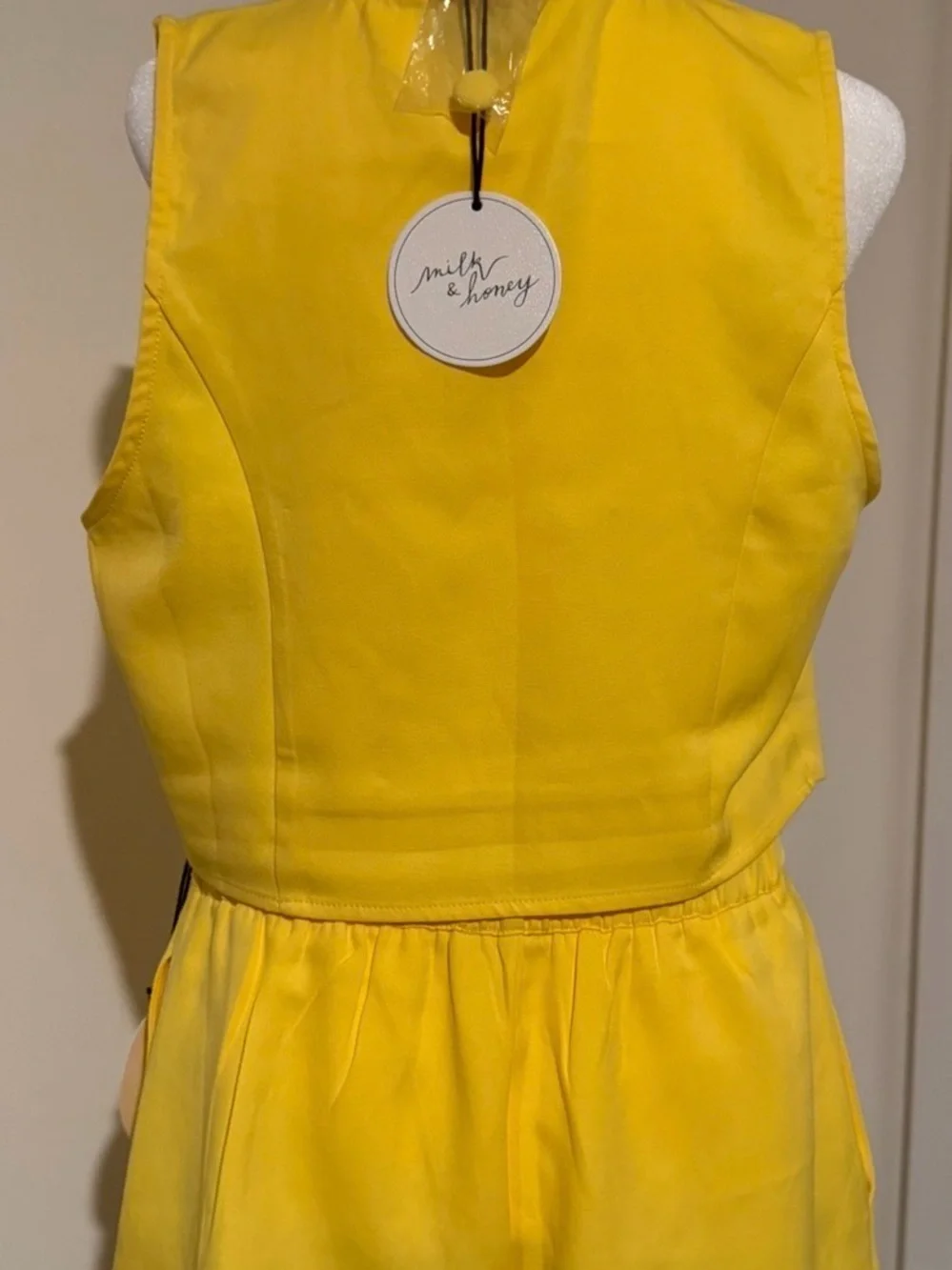 Bright Yellow Sleeveless Vest & shorts Set - Women's Two-Piece - Picture 3 of 6